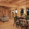 Casa de madera con tres dormitorios Holiday L / 96 m² / 18x7m /