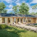 Casa de madera con tres dormitorios Holiday L / 96 m² / 18x7m /